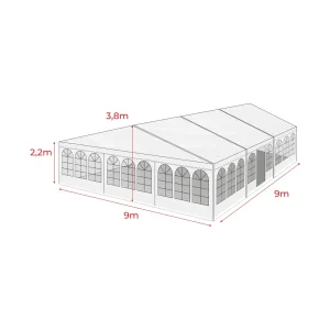 Telt 9 × 9 meter (81m2)